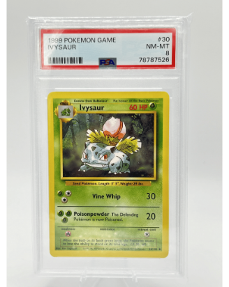 Pokémon Base Set Ivysaur 30/102 PSA 8