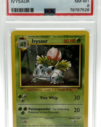 Pokémon Base Set Ivysaur 30/102 PSA 8